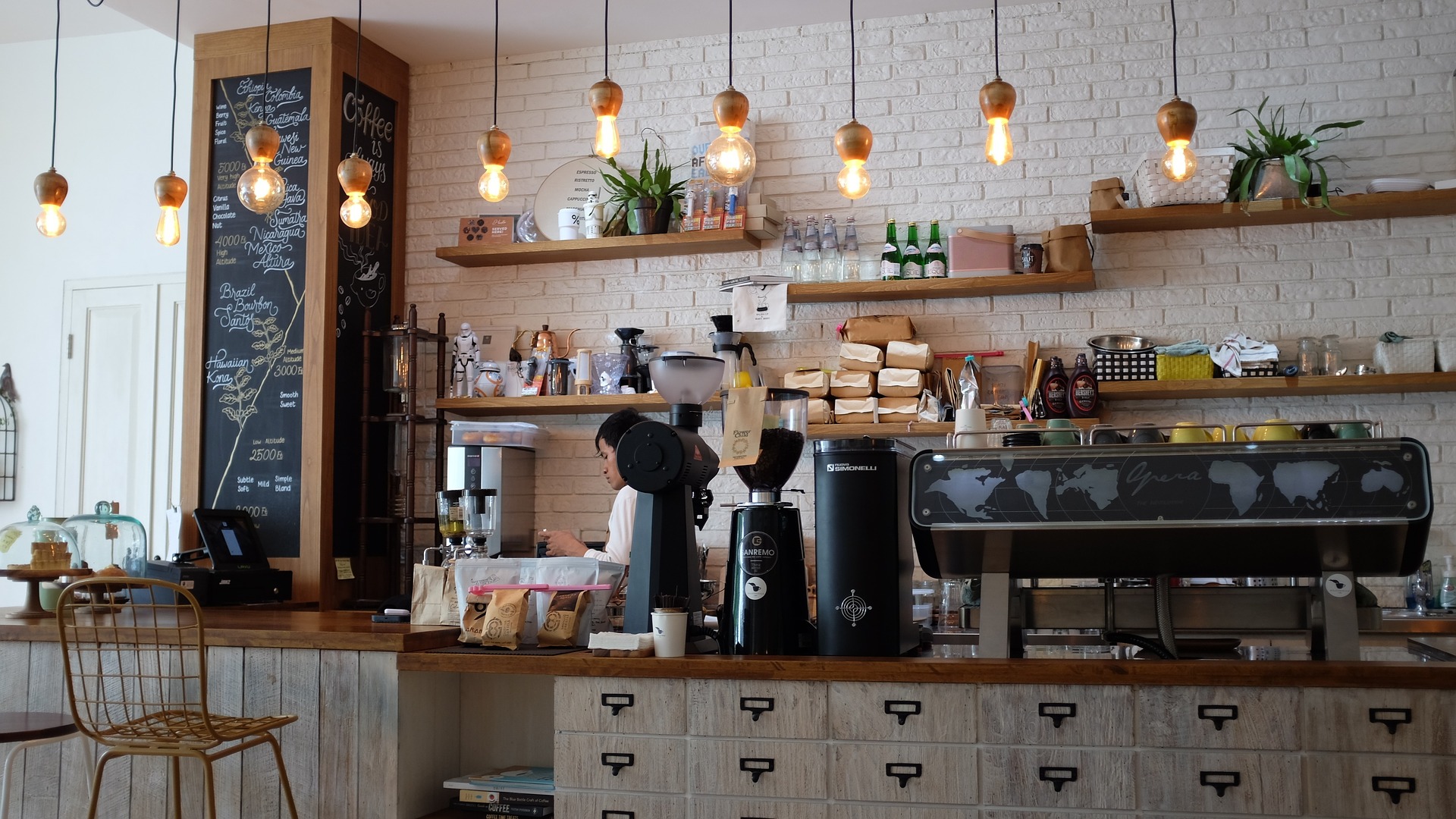 Inside the Roasted Bean Coffeehouse